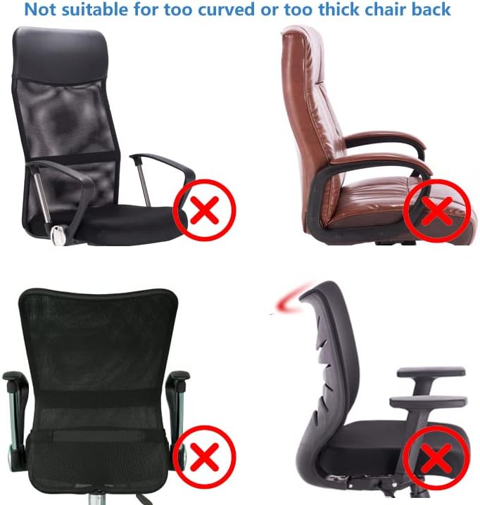 Office Chair Headrest Attachment Universal, Head Support Cushion for Any Desk Chair, Elastic Sponge Head Pillow for Ergonomic Executive Chair, Adjustable Height & Angle Upholstered, Chair Not Included